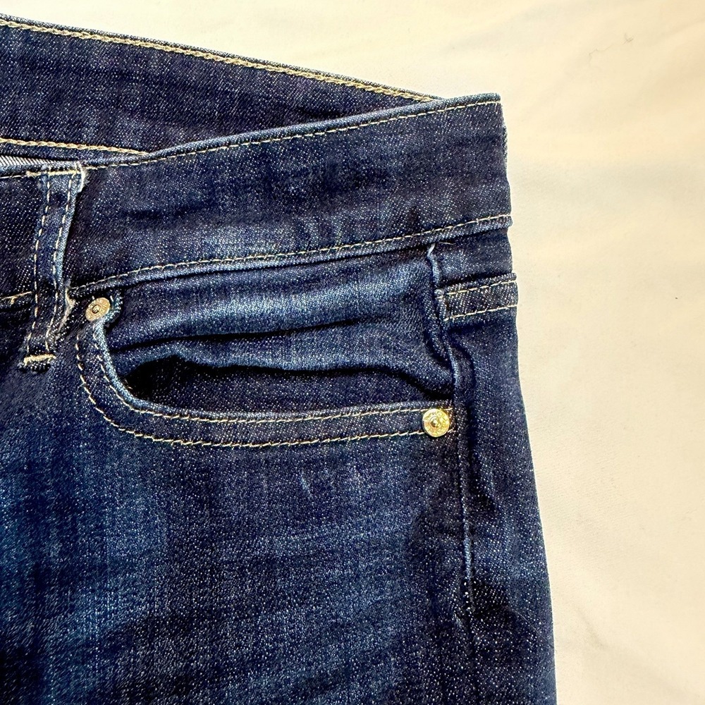 White House Black Market Girlfriend Jeans Blue Mid-Rise sz4 Cotton blend stretch - Picture 5 of 15